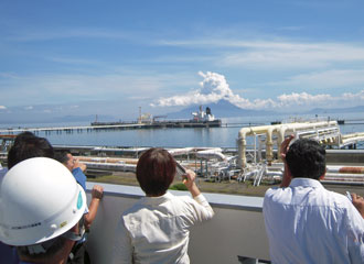 Observing a tanker at the station