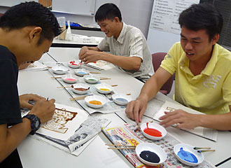 Participants choosing various colors