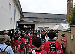 Walking through the historic street