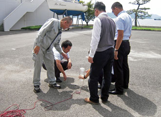 Preparing for hydrogen explosion test