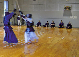 Observing practice match between the cadets