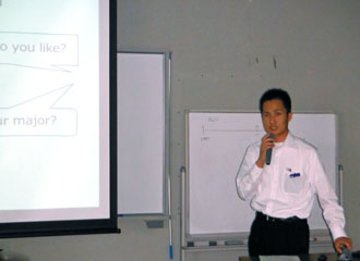 Participant from Japan presenting his report