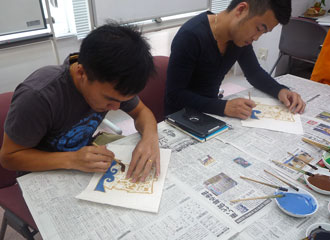 Creating their own artworks