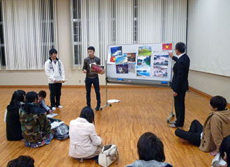 Participant presenting his country